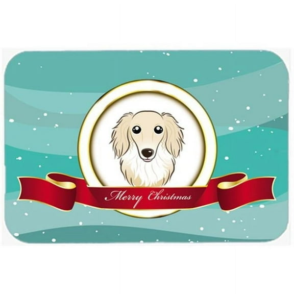 Carolines Treasures  Longhair Creme Dachshund Merry Christmas Mouse Pad