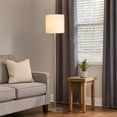 thumbnail image 7 of Plue 63 Inch Floor Lamp, Chrome Pole Round Base, Off White Drum Shade, 7 of 7