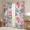 thumbnail image 2 of Castle Fairy Chic Flower Blackout Curtains Set of 2 (52x84 Each) for Teens Women Men,Vintage Rustic Flower Window Curtains,Botanical Plants Curtains and Drapes,Breathable Home Decor, 2 of 6