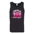 thumbnail image 2 of Wild Bobby Tougher Than Cancer Football Paint Splatters Breast Cancer Awareness Men Tank Top, Black, Small, 2 of 6
