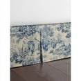 thumbnail image 3 of Maison Toile Blue Platform Bed Skirt Full 15" Drop, 3 of 4