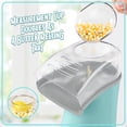 thumbnail image 4 of Nostalgia - Máquina para hacer 16 tazas de palomitas de maíz con saludable aire caliente, sin aceite, incluye tapa para medir el grano, es de acero inoxidable, color azul verde (Aqua), 4 of 5