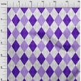thumbnail image 3 of oneOone Tissu Georgette Viscose Violet Foncé Motif Argyle Tissu Imprimé au Mètre 42 Pouces de Large, 3 of 4