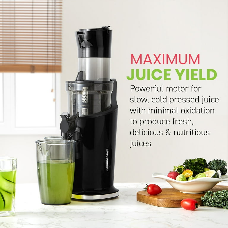 Elite EJX017 Black Mastication Slow Juicer 27oz - Walmart.com