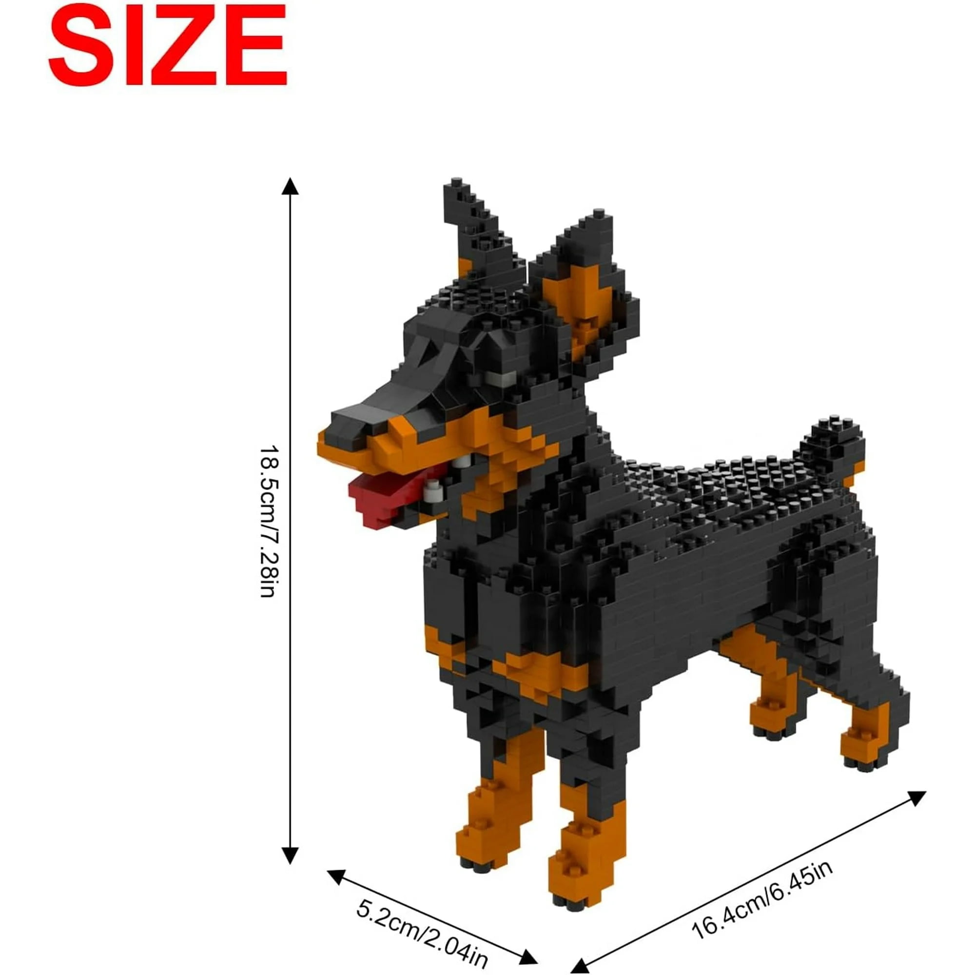 957 Pieces Micro Dog Building Blocks Doberman pinscher Mini Pet Building Toy Bricks DIY Mini 3D Building Toy Bricks Building Blocks Animal Set