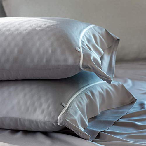 Breathable with Temperature Control King Size Chemical and Toxin Free and Light Bed Sheets Silky 100% Viscose from Bamboo White Soft Layla Bamboo Bed Sheets Naturally Hypoallergenic
