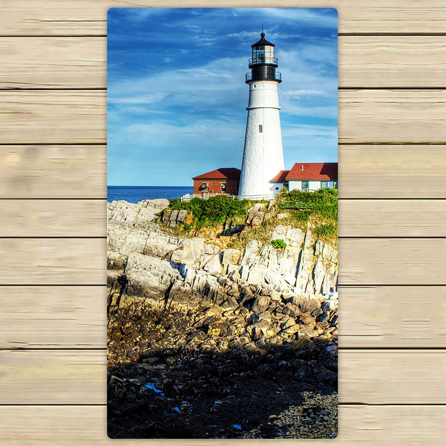ZKGK Lighthouse of the Beach Hand Towel Bath Towels Beach Towel For