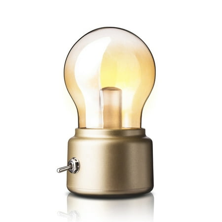 

Jygee ABS Glass Night Light Replacement Decorative Rechargeable USB Interface 5V 500mAh Home Atmospheres Lights Lighting Tool Gold
