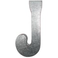 thumbnail image 6 of Huge 20" Metal Letter "J" Wall Decor, Silver with Rusted Edges, Galvanized Wall Mountable Decoration for Country, Mid-Century, or Farmhouse Themed Room or Event, 6 of 6
