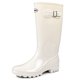 thumbnail image 1 of Botas de lluvia DKSUKO impermeables Wellington para mujer, color blanco brillante, 1 of 6