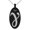 Black, variant on Tioneer Stainless Steel Euler-Mascheroni Mathematical Engraved Small Oval Charm Pendant Necklace