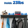 thumbnail image 6 of Wall Shelves W/Hooks, Floating Shelves Coat Rack (36 Inch, Black) by Icona Bay, 6 of 9