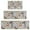 Cute Pitbull Terriers-1, variant on Cute Pitbull Terriers Dog and Flower Kitchen Rugs Sets Of 3,Kitchen Runner Rugs Non Skid Washable,Decorative Kitchen Floor Mats for Kitchen,Sink,Laundry,17"x30"+ 17"x47" + 17"x59"
