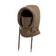 thumbnail image 2 of Pasamontañas de esquí con capucha, calentador de cuello, gorro de forro polar, térmico, poliéster, transpirable, resistente al viento adultos del café, 2 of 9