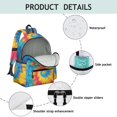 thumbnail image 4 of Red and Yellow Tie Dye Pattern Backpack for School, Cute School Bag with Adjustable Shoulder Straps and Padded Back, 13.4"x11"x4.7", 4 of 5