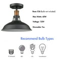thumbnail image 4 of Industrial Black Semi Flush Mount Light Barn Style Ceiling Light Fixture, 4 of 6