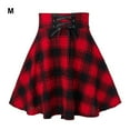thumbnail image 4 of Sonducket corta a cuadros para mujer, plisada a cuadros para primavera y otoño, ropa de discoteca para niña, vestido rojo de cintura alta con Type2 NO2, 4 of 6