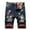 Blue, variant on AXXD Mens Shorts Cargo Blue Summer Zipper Elastic Slim Casual Denim Shorts Play Wrap Ripped Mid-length Pants Clearance