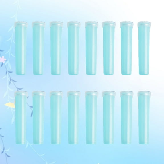 LEORX 20PCS Floral Stem Water Holders Plastic Sky Blue for Flower Shop Supplies