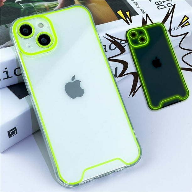 Funda de teléfono suave de silicona luminosa con luz nocturna Lovebay para iPhone 14 Plus 11 12 13 14 Pro Max X XR XS Max fundas traseras transparentes Dengxun unisex