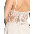 thumbnail image 4 of David’s Bridal, The Edit by DB Studio Women's Illusion Lace Bodice A-Line Wedding Dress, Full Length, Chiffon, 4 of 6
