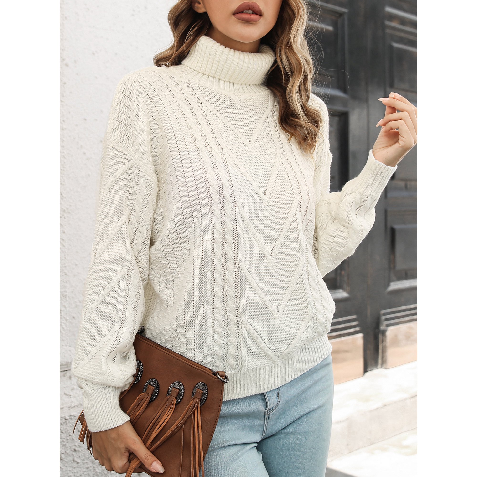 Pull Femme Clariss - Blanc - Laine & Acrylique - Taille S Ou M Au Choix - Neuf Avec étiquettes