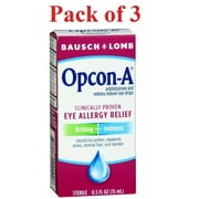Bausch & Lomb/Opcon-A Eye Drops 15 ml Pack of 3
