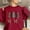 Wine, variant on Tetras Christmas Costumes Clearance,Women's Round Neck Christmas Printed Color Fashion Top,Long Sleeve Top Sweatshirts