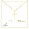 thumbnail image 7 of BEBERLINI Women Cross CZ Pendant Necklace Set 14K Gold Filled Rope Chain Jewelry 20", 7 of 7