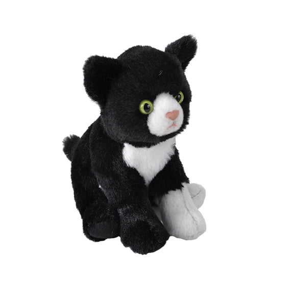Wild Republic Pocketkins Eco Tuxedo Cat, Stuffed Animal, 5 Inches, Plush Toy, Made from Recycled Materials, Eco Friendly