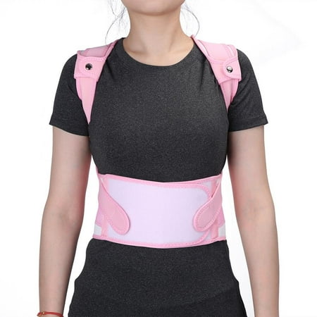 TOPINCN New Pink Children Kids Back Waist Shoulder Supporting Posture Correction Belt (M),Back Support Belt,Shoulder
