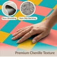 thumbnail image 6 of ODIKA 8'x10' Washable Area Rug Coral Pink Block Storybook Hopscotch Whimsical Retro Grid with Bold Symmetry for King Size Bedroom Under Bed, Master Suite, Non-Shedding, Easy Care, 6 of 7