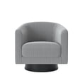 thumbnail image 3 of Joywind Corduroy Swivel Barrel Accent Chair, Modern Upholstered Barrel Chair for Living Room, Dark Gray, 3 of 10