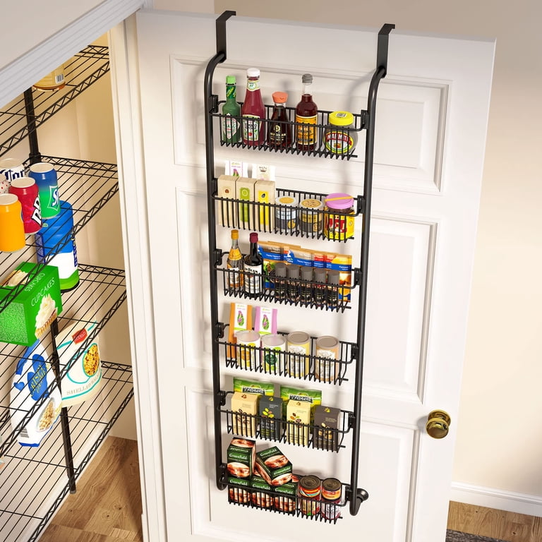 Aertyole 6-Tier Over the Door Pantry Organizer, Black photo 2