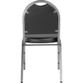 thumbnail image 5 of NPS 9200 Series Premium Vinyl Upholstered Stack Chair, Panther Black Seat/ Silvervein Frame, 5 of 6