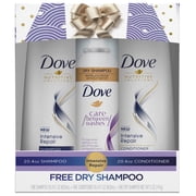 ($15 Value) Dove 3-pc Intensive Repair Holiday Gift Set (Shampoo, Conditioner with Bonus Dry Shampoo)