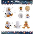 thumbnail image 3 of DolliBu Sitting Yellow Duck Astronaut Plush Toy - Super Soft Farm Life Astronaut Stuffed Animal Plush with Space Helmet and NASA Astronaut Suit, Cute Spaceman Doll Decor for Girls and Boys - 9 Inch, 3 of 7