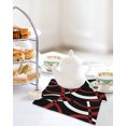 thumbnail image 4 of Red Geometric Kitchen Dish Towels for Drying Dishes Set of 4, Vintage Abstract Stripes Aesthetic Art Waffle Weave Microfiber Hand Tea Bathroom Towels Quick Dry & Absorbent Towel 12x12, 4 of 7