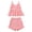 Pink, variant on KIMI BEAR 18 Months Infant Baby Girl Summer Outfit Set 24 Months Ruffle Sleeveless Off the Shoulder Solid Color Top Shorts 2pcs Clothing Pink