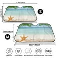 thumbnail image 3 of Balery Starfish In Beach Windshield Sun Shade, Car Front Window Sunshade Cover ,Automotive Interior Portected Blocks Uv Rays For Car Pickup Truck Suv Accessories- Small, 3 of 7