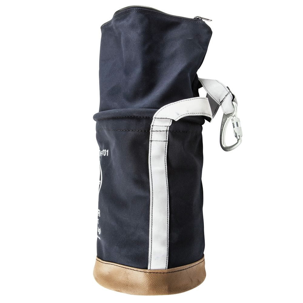 Klein Tools 5104CLRFR 12 in. Flame-Resistant Top Closing Canvas Bucket - Black