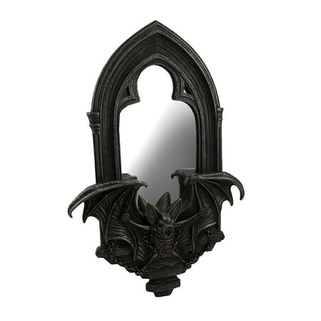 - Chained Steampunk Vampire Bat Arched Gothic Wall Mirror