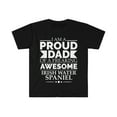 thumbnail image 1 of Proud dad Irish water spaniel Dog Dad  Father's Day Unisex T-shirt S-3XL, 1 of 2