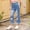 Blue, variant on Zecgelong Girls Pearl Bow Embroidered Jeans Wide Leg Flare Denim Pants With Elastic Waist For Toddler Kids Girls Jeans Size Blue 2-3 Years