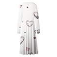 thumbnail image 5 of ClodeEU Women's Valentine's Day Long Sleeve V Neck Print Midi Dress,Trendy Loose Cozy Dress Multicolor 24,Womens Plus M, 5 of 5