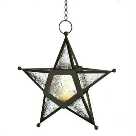 Zingz & Thingz 57070454 Clear Glass Star Candle Lantern