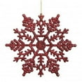 thumbnail image 1 of Vickerman M101605 8 in. Burgundy Glitter Snowflake 12-Pvc Box, 1 of 2