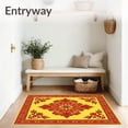 thumbnail image 3 of ODIKA 5'x7' Machine Washable Non-Slip Area Rug, Elegant Floral Damask Reversible Trellis High Traffic Rug, Yellow, 611661, 3 of 7