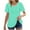 Mint Green, variant on Posijego Women's Casual Tunic Tops with Leggings Round Neck Dressy Button Pleated Loose Blouses Summer Clothes