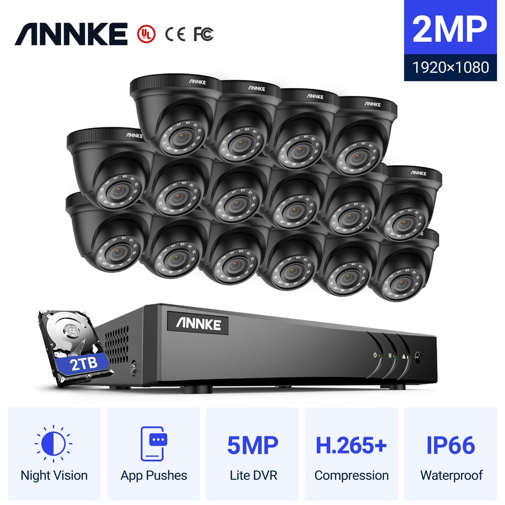 ANNKE Security Camera System 16Pcs 1080P AHD Weatherproof Outdoor CCTV
